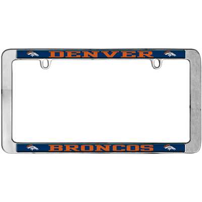 Denver Broncos Thin Metal License Plate Frame