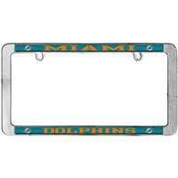 Miami Dolphins Thin Metal License Plate Frame