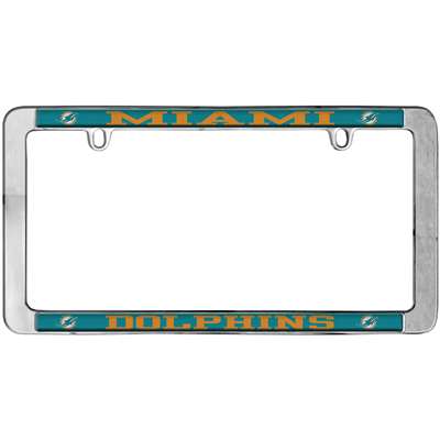 Miami Dolphins Thin Metal License Plate Frame