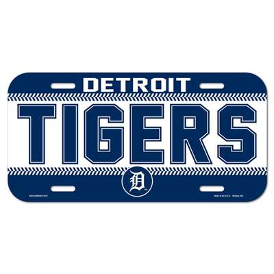 Detroit Tigers Plastic License Plate