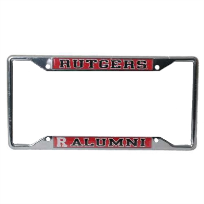 Rutgers Scarlet Knights Alumni Metal License Plate Frame W/domed Insert