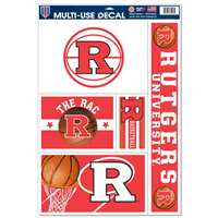 Rutgers Scarlet Knights Multi-Use Decal Sheet - 11" x 17"