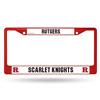 Rutgers Scarlet Knights Team Color Chrome License Plate Frame