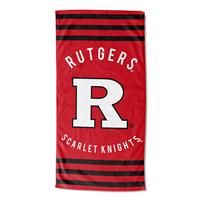 Rutgers Scarlet Knights Stripes Beach Towel