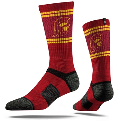 USC Trojans Strideline Strapped Fit 2.0 Socks - Crimson