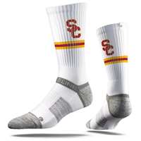USC Trojans Strideline Premium Crew Sock - White