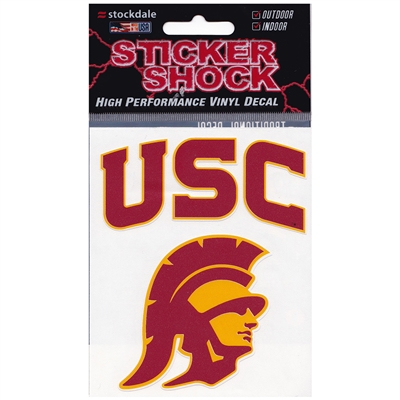 USC Trojans Transfer Decal - USC over Mascot