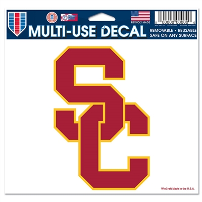 USC Trojans Ultra Decal 5" x 6" - SC logo