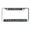 USC Trojans Metal Inlaid Acrylic License Plate Frame - Glitter/Black