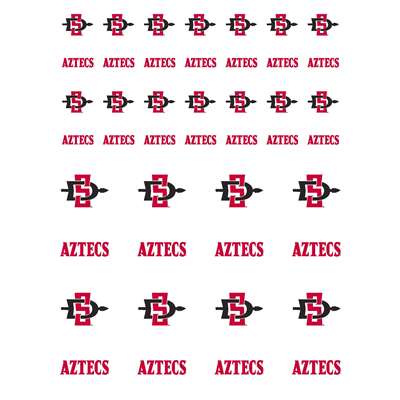 San Diego State Aztecs Small Sticker Sheet - 2 Sheets