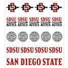 San Diego State Aztecs Multi-Purpose Vinyl Sticker Sheet