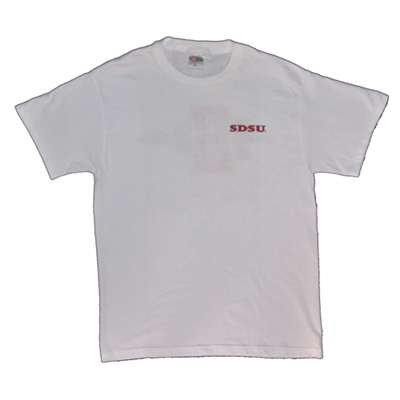 San Diego State T-shirt - White With Full Back