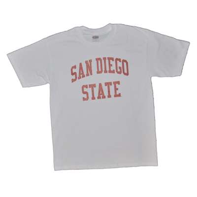 San Diego State T-shirt - White With Arch Print