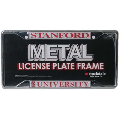 Stanford Cardinal Metal License Plate Frame w/Domed Insert