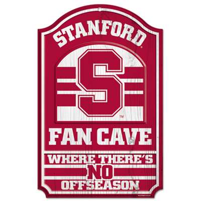 Stanford Cardinal Fan Cave Wood Sign
