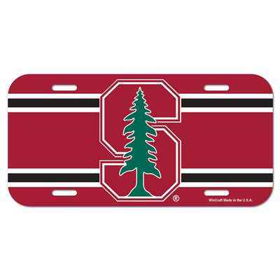 Stanford Cardinal Plastic License Plate