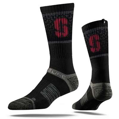 Stanford Cardinals Strideline Premium Crew Sock - Black