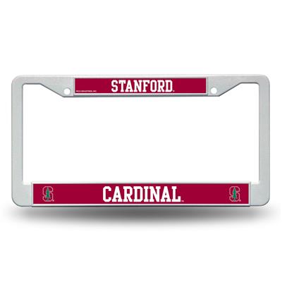 Stanford Cardinal White Plastic License Plate Frame