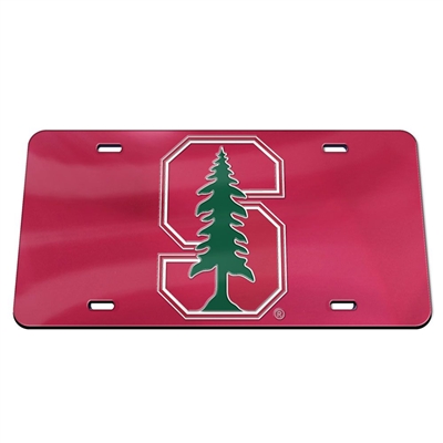 Stanford Cardinal Mirrored License Plate