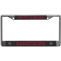 South Carolina Gamecocks Metal License Plate Frame - Carbon Fiber