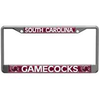 South Carolina Gamecocks Metal License Plate Frame w/Domed Acrylic