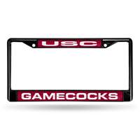 South Carolina Gamecocks Inlaid Acrylic Black License Plate Frame