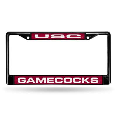 South Carolina Gamecocks Inlaid Acrylic Black License Plate Frame