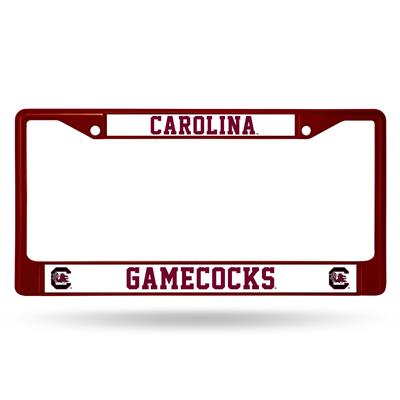South Carolina Gamecocks Team Color Chrome License Plate Frame