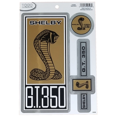 Carroll Shelby Metallic Sticker Sheet - 3 Stickers - Gold
