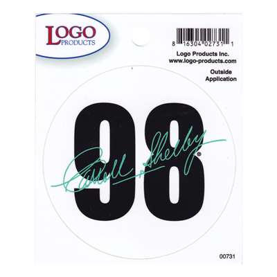 Carroll Shelby Round Decal - #98 - Small