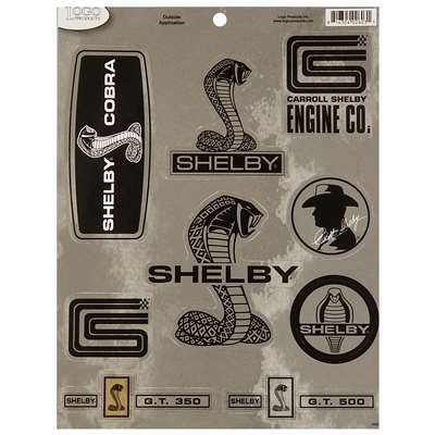Carroll Shelby Metallic Sticker Sheet - 9 Stickers
