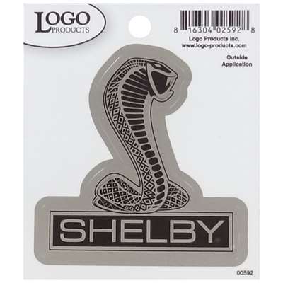 Carroll Shelby Cobra Metallic Sticker - Small