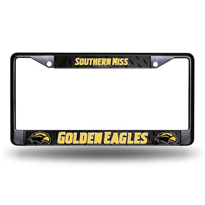 Southern Mississippi Golden Eagles Black License Plate Frame