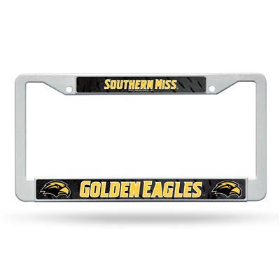 Southern Mississippi Golden Eagles White Plastic License Plate Frame