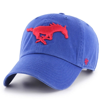 SMU Mustangs 47 Brand Clean Up Adjustable Hat - Ro