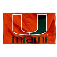Miami Hurricanes 3' x 5' Flag - Pole Sleeve Versio