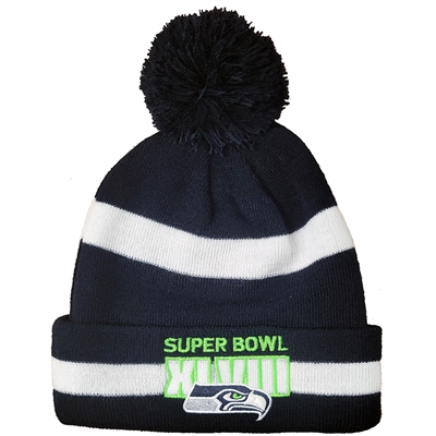 Seattle Seahawks New Era Super Bowl XLVIII Beanie - Stripes