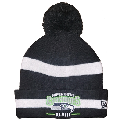 Seattle Seahawks New Era Super Bowl XLVIII Beanie - Champions