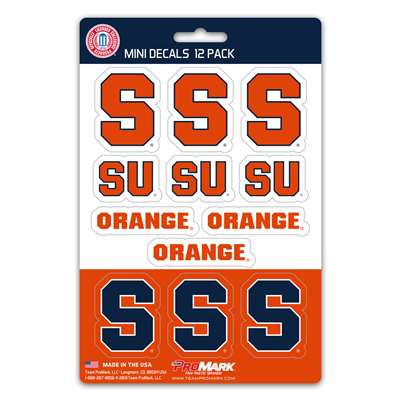 Syracuse Orange Mini Decals - 12 Pack