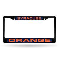 Syracuse Orange  Inlaid Acrylic Black License Plate Frame