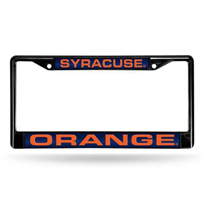 Syracuse Orange  Inlaid Acrylic Black License Plate Frame