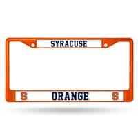 Syracuse Orange Team Color Chrome License Plate Frame