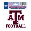 Texas A&M Aggies Decal 3" X 4" - Football