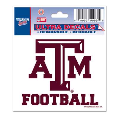 Texas A&M Aggies Decal 3" X 4" - Football
