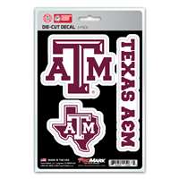 Texas A&M Aggies Decals - 3 Pack