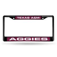 Texas A&M Aggies Inlaid Acrylic Black License Plate Frame