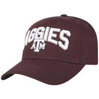 Texas A&M Aggies Top of the World Overarch Adjustable Hat