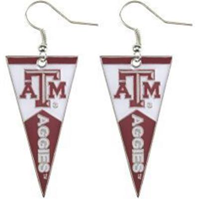 Texas A&M Aggies Dangler Earrings - Pennant