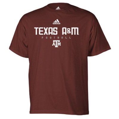 Adidas Texas A&m Aggies Short Sleeve Football T Shirt