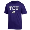 Tcu T-shirt - Purple With Arch Print